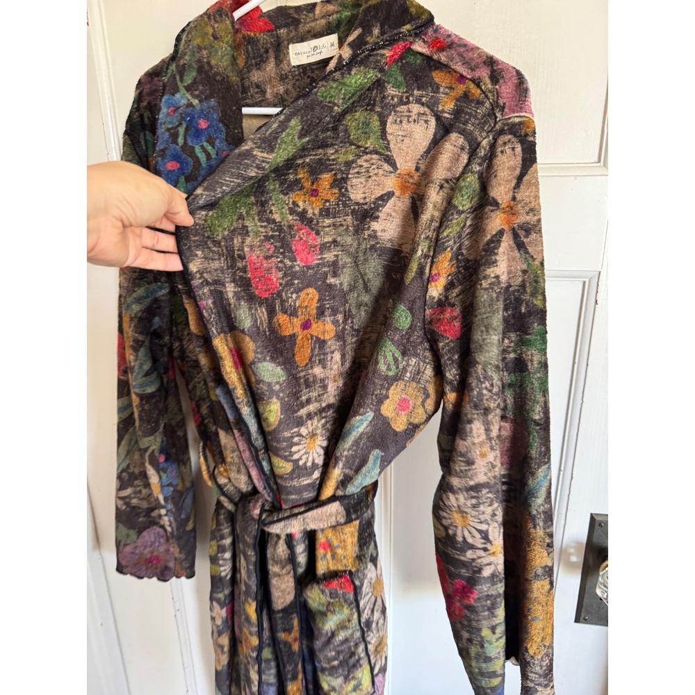 Natural Life Floral fleece robe size medium - Picture 4 of 8